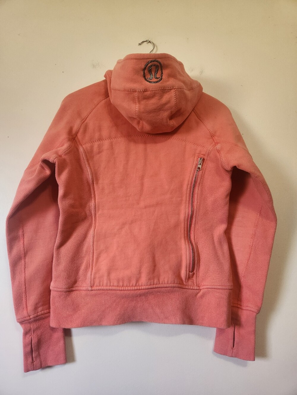 RARE Vintage Lululemon Special Edition "Travel" Scuba Hoodie Back Pocket Pink 8 - Picture 4 of 13